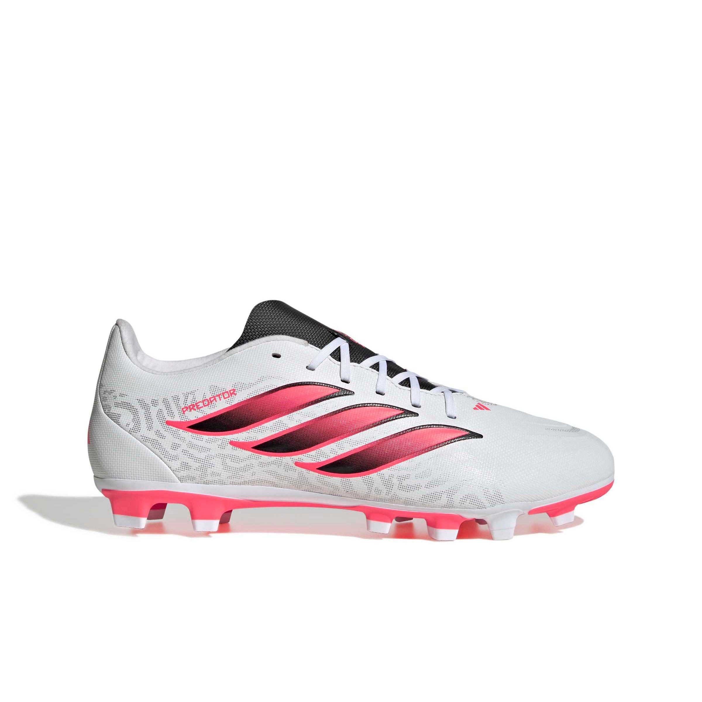 adidas Predator Club MG "Ftwr White/Solar Turbo/Core Black" Men's Soccer Cleat - WHITE/SOLAR/BLACK